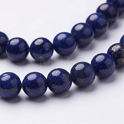 Dyed Grade A Natural Lapis Lazuli Beads Strands GSR8mmC123-1