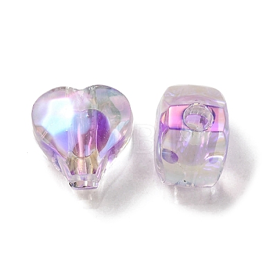 UV Plating Rainbow Iridescent Acrylic Beads LS-OACR-F004-05F-1