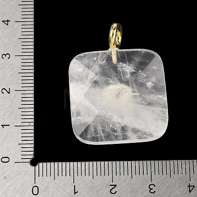 Natural Quartz Crystal Faceted Pendants G-C274-03F-1