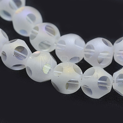 Electroplate Glass Beads Strands EGLA-P032B-8mm-AB02-1
