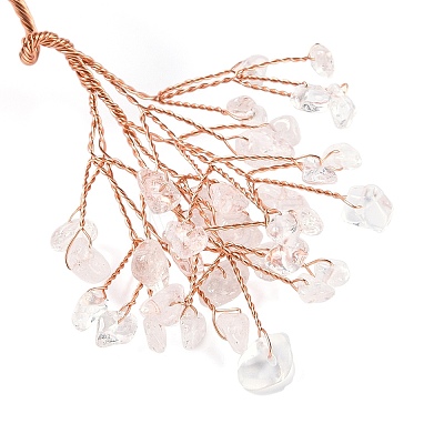 Natural Quartz Crystal Chips Tree Decorations DJEW-S001-01D-1