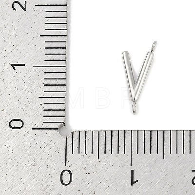 304 Stainless Steel Letter Connector Charms STAS-M108-01P-22-1