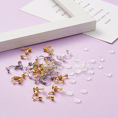 Brass Clip on Earring Findings DIY-TA0002-22-1