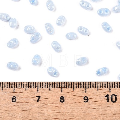 Opaque Colours Luster Glass Seed Beads SEED-T006-02B-1