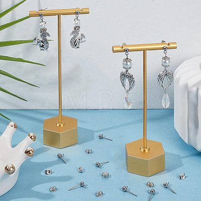 40Pcs 304 Stainless Steel Ball Post Stud Earring Findings STAS-SC0005-26-1