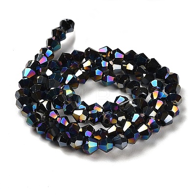 Opaque Solid Color Electroplate Glass Beads Strands LS-EGLA-A039-P4mm-B17-1