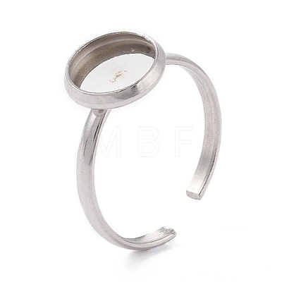 304 Stainless Steel Cuff Rings Components STAS-F274-04A-1