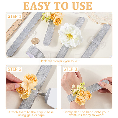 6Pcs Plastic Slap Bracelets BJEW-CN0001-18A-1