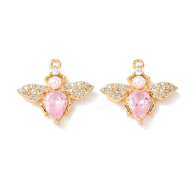 Brass Micro Pave Cubic Zirconia Pendants KK-A284-14G-01-1