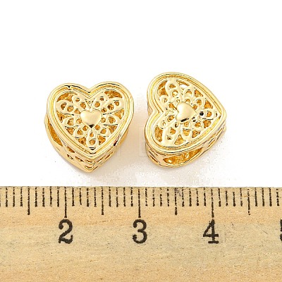 Valentine's Day Rack Plating Alloy European Beads FIND-B034-24G-1