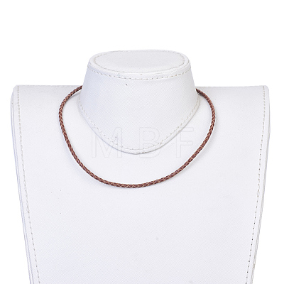 Leather Braided Cord Wrap Bracelets/Necklaces BJEW-JB03918-02-1