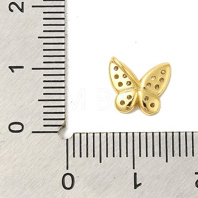 Butterfly Rack Plating Brass Micro Pave Cubic Zirconia Pendants Charms KK-S396-08C-1