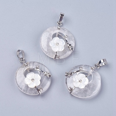 Natural Quartz Crystal Pendants G-F546-A21-1