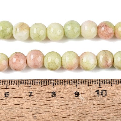 Opaque Ombre Effect Dyed Glass Beads Strands GLAA-Q106-04A-05-1