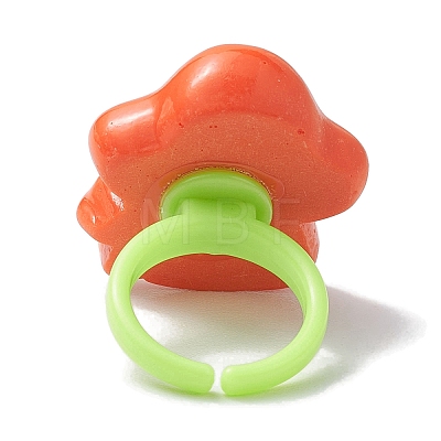 Cartoon Resin Rings for Child RJEW-JR00680-1