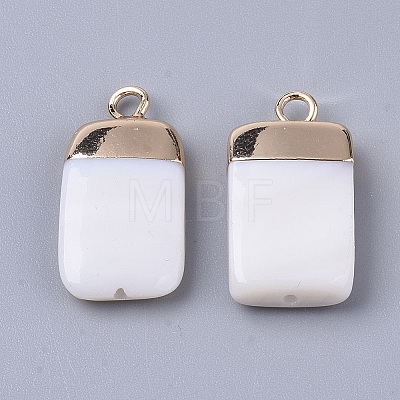 Electroplate Freshwater Shell Pendants X1-SHEL-S276-62A-1