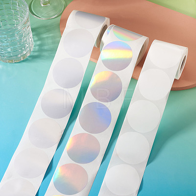 3 Rolls 3 Styles Vinyl Plastic Printable Holographic Stickers OFST-TA0001-10A-1