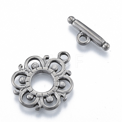 304 Stainless Steel Toggle Clasps STAS-N092-187-1