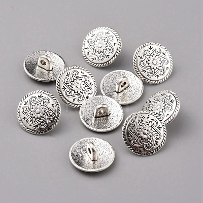 1-Hole Alloy Shank Buttons BUTT-WH0020-22E-1