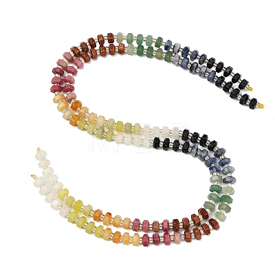 Natural & Synthetic Mixed Stone Beads Strands G-G317-A03-3x6mm-1