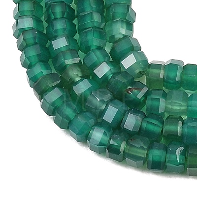 Natural Green Onyx Agate Beads Strands G-G345-C35-2x4mm-1