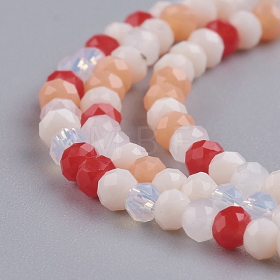 Faceted Glass Beads Strands X-GLAA-G074-B04-1