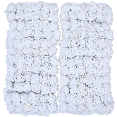 288Pcs Foam & Iron Artificial Flower AJEW-SP0003-58A-1