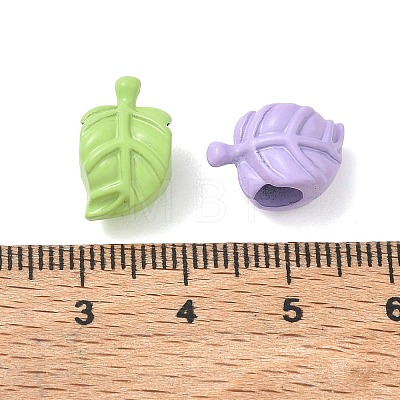 Spray Painted Alloy European Beads AL-CBA5B8E-01-1