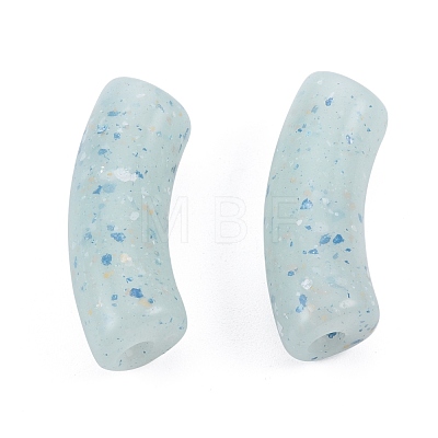 Marbled Stone Style Opaque Acrylic Beads OACR-G009-04B-1