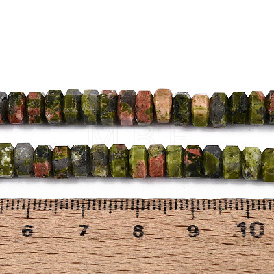 Natural Unakite Beads Strands G-N357-14A-10-1