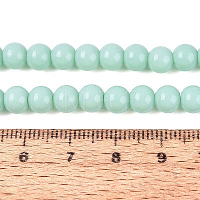Opaque Solid Color Glass Beads Strands GLAA-T032-P6mm-21-1
