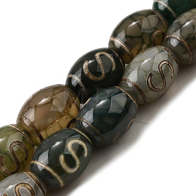Tibetan Style dZi Beads Strands G-S389-A16-1