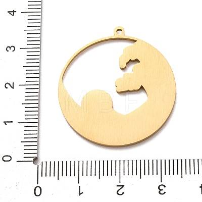 304 Stainless Steel Enamel Pendants STAS-F367-17G-1