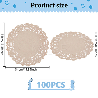 100Pcs Paper Wedding Party Table Mat AJEW-WH0696-674-1