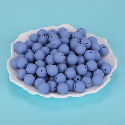 Round Silicone Focal Beads SI-JX0046A-49-1