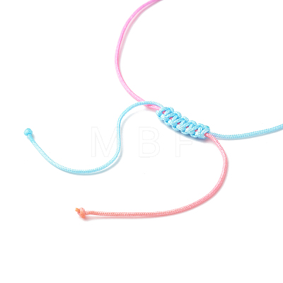 Adjustable Nylon Thread Cord Braided Beaded Bracelets BJEW-JB06402-1