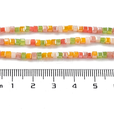 Gradient Color Electroplate Glass Bead Strands X-GLAA-E042-05-B03-1