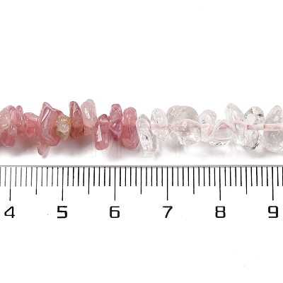 Natural Quartz Crystal & Rose Quartz Beads Strands G-L610-A15-01-1