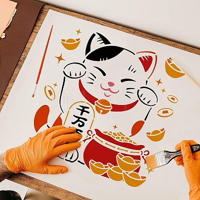 Plastic Reusable Drawing Painting Stencils Templates DIY-WH0172-548-1