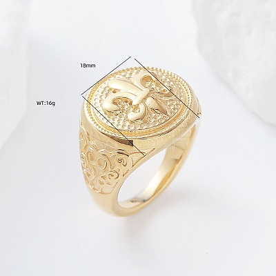 Punk 304 Stainless Steel Finger Rings for Men UD1996-2-1
