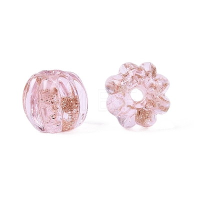 Handmade Gold Sand Lampwork Beads LAMP-Q039-08A-1