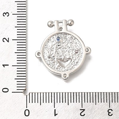 Brass Micro Pave Cubic Zirconia Pendants KK-H507-01P-1