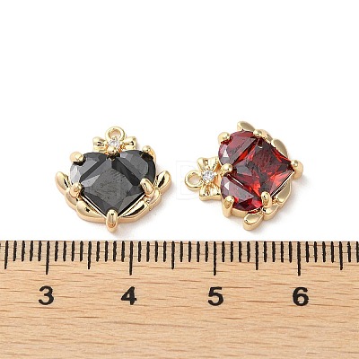 Glass Rhinestone Charms KK-F862-45G-1