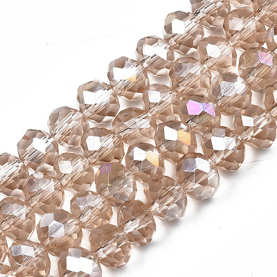 Electroplate Glass Beads Strands EGLA-A034-T2mm-B24-1