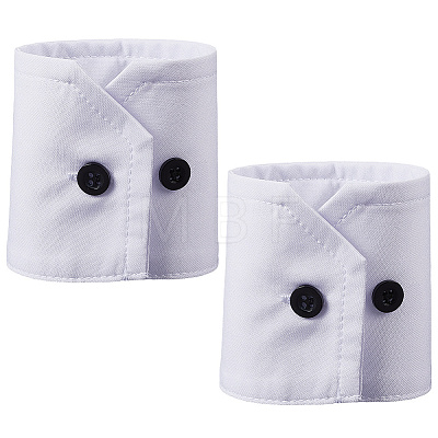 Removable Cotton Wrist Cuffs with Resin Button AJEW-WH20077-020C-1