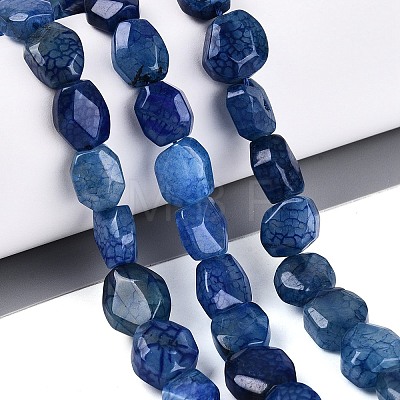 Dyed & Heated Natural Agate Beads Strands G-N359-15A-01-1
