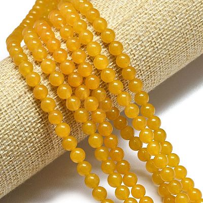 Natural Malaysia Jade Beads Strands G-L645-C01-6mm-23-1