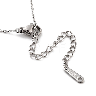 201 Stainless Steel Cable Chain Necklaces NJEW-L124-004P-1