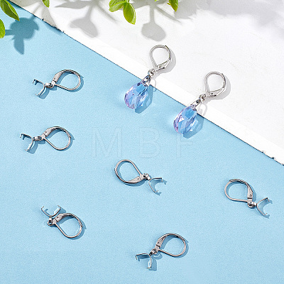 50Pcs 304 Stainless Steel Leverback Earring Findings with Pendant Bails STAS-BBC0001-52P-1