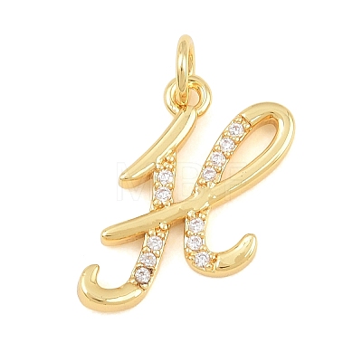 Brass Micro Pave Clear Cubic Zirconia Pendants CU-CBA7939-01H-G-1